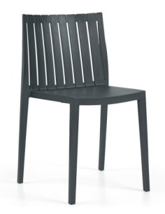 Silla CHOPIN, apilable,  polipropileno antracita