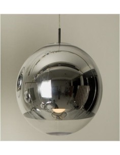 Lámpara LEO, colgante, cristal, cromado - transparente, 25 cms de diámetro