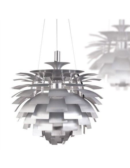 Lámpara ARTIC, aluminio, plata, 70 cms. de diámetro