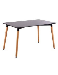 Mesa NURY, madera, tapa lacada negra, 120 x 80 cms