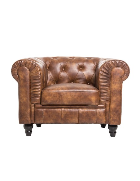 Sillón CHESTER, similpiel cuero viejo
