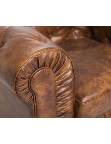 Sillón CHESTER, similpiel cuero viejo