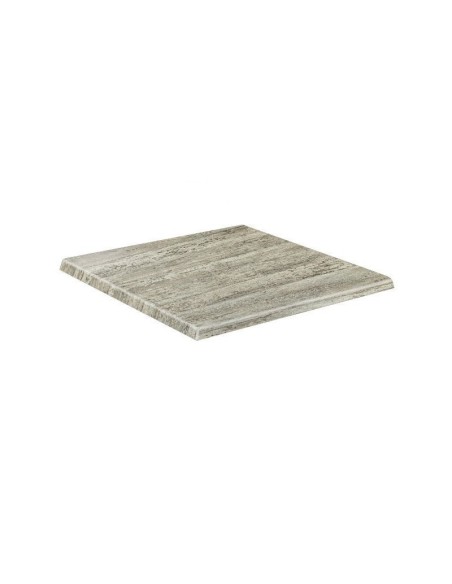 Mesa KARNAK, acero inox., tapa de 70x70 cms. Color a elegir