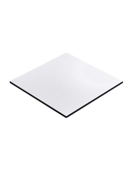 Mesa KARNAK, acero inox., tapa de 70x70 cms. Color a elegir