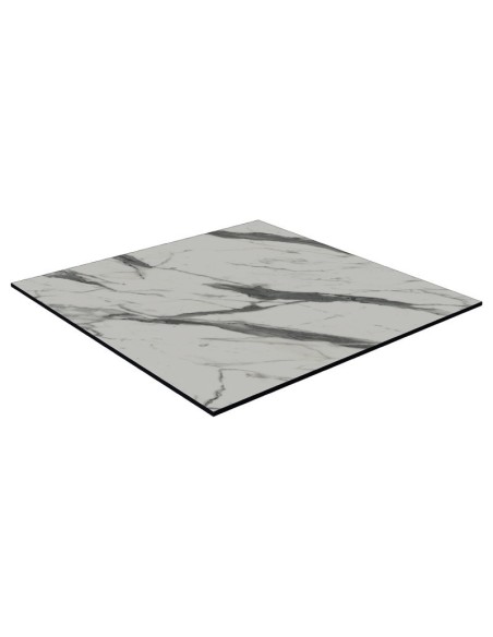Mesa KARNAK, acero inox., tapa de 70x70 cms. Color a elegir