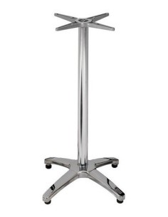Base de mesa ROMA, alta, 4 brazos, inoxidable y aluminio. ( Ver también 110.BAROMA110 )