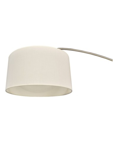 Lámpara OMEGA, pie de salón, cromada, mármol, pantalla blanca