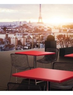 Tablero de mesa Werzalit Alemania, ROJO 328, 70 x 70 cms* 2