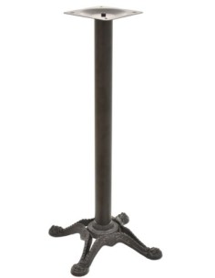 Base de mesa RÓDANO, alta, fundición, negra, base de 58 x 58 cms, altura 110 cms