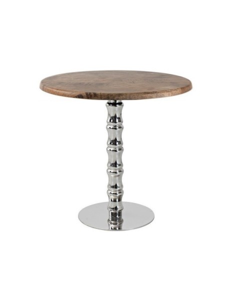 Mesa KARNAK, acero inox., tapa de 60 cms. Color a elegir