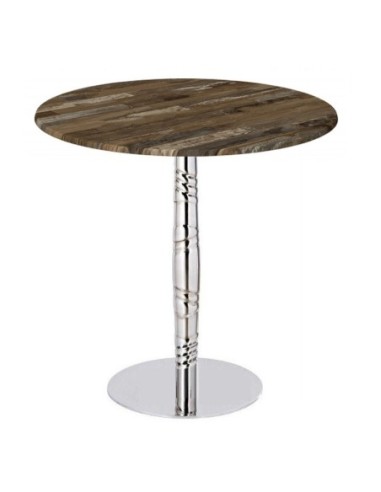 Mesa LUXOR, acero inox., tapa de 60 cms. Color a elegir