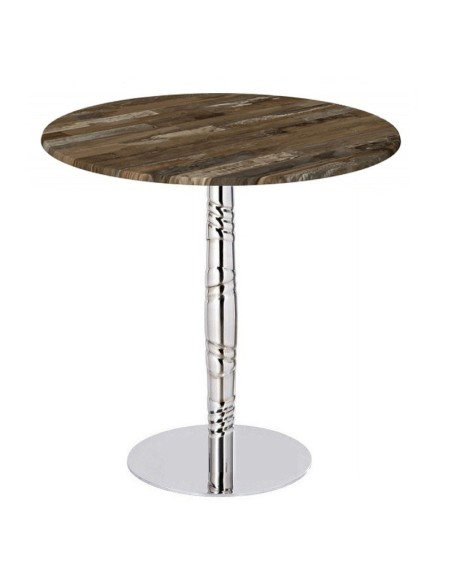 Mesa LUXOR, acero inox., tapa de 60 cms. Color a elegir