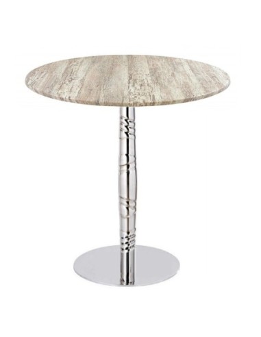 Mesa LUXOR, acero inox., tapa de 60 cms. Color a elegir