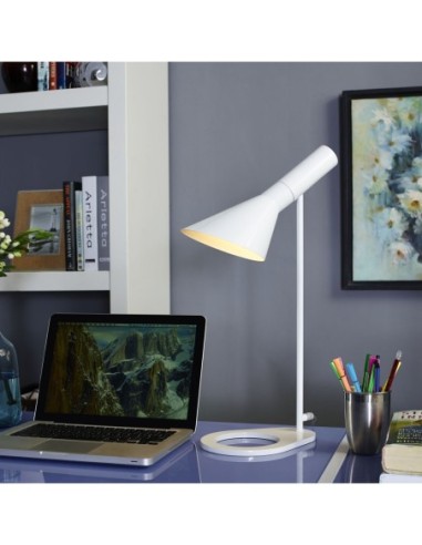 Lámpara JACOB, de mesa, blanca