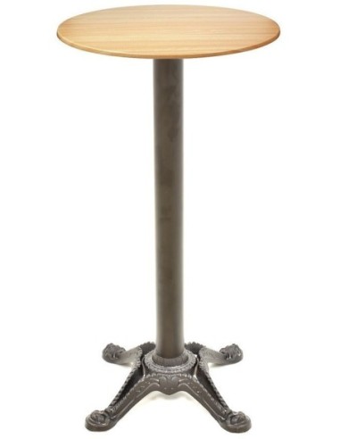 Mesa alta RODANO, negra, base 110 cms y tapa de 60 cms. Color a elegir