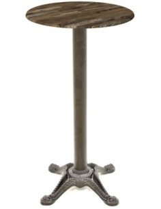 Mesa alta RODANO, negra, base 110 cms y tapa de 70 cms. Color a elegir