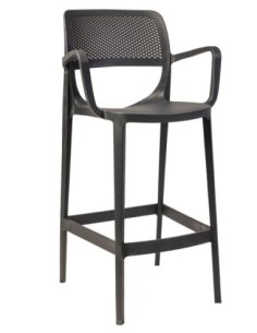 Taburete VERDI, polipropileno antracita