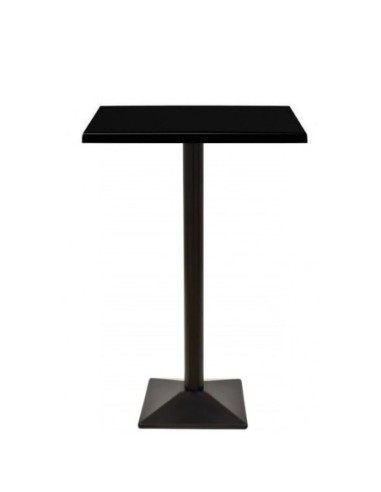 Mesa SOHO, alta, negra, base de 110 cms y tapa de 60x60 cms. Color a elegir
