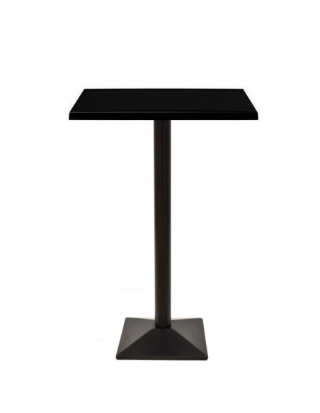 Mesa SOHO, alta, negra, base de 110 cms y tapa de 60x60 cms. Color a elegir