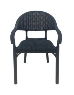 Sillón RICK, apilable, polipropileno antracita