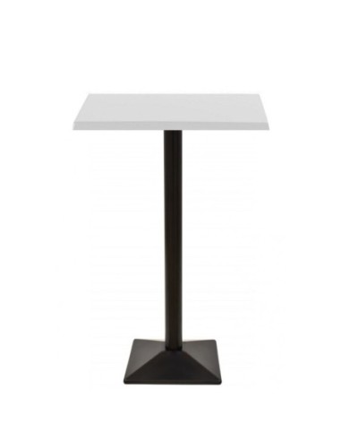 Mesa SOHO, alta, negra, base de 110 cms y tapa de 70x70 cms. Color a elegir