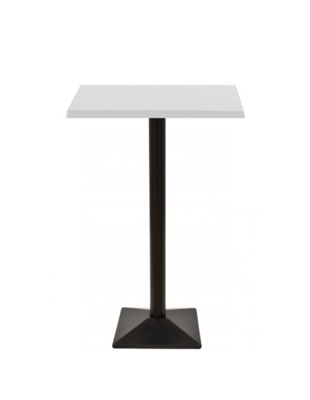 Mesa SOHO, alta, negra, base de 110 cms y tapa de 70x70 cms. Color a elegir