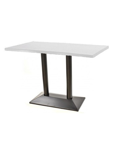 Mesa SOHO, negra, base rectangular y tapa de 120x80 cms. Color a elegir