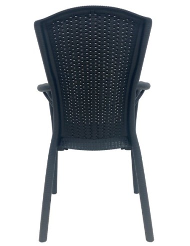 Sillón NESTOR, apilable, polipropileno antracita