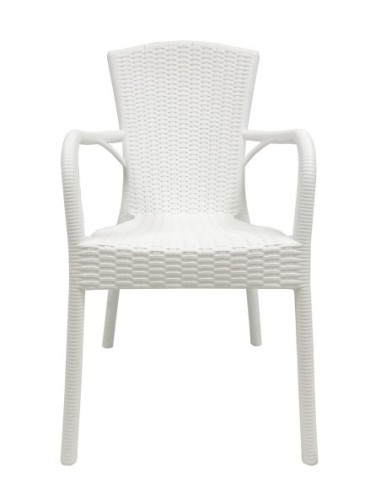 Sillón NESTOR, apilable, polipropileno blanco