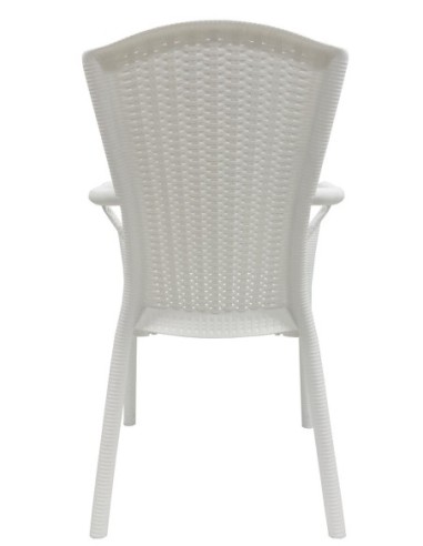 Sillón NESTOR, apilable, polipropileno blanco