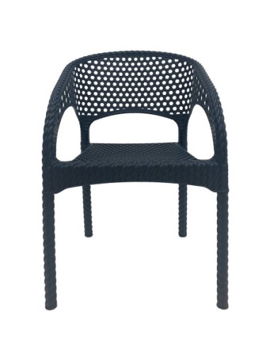 Sillón CALVIN, apilable, polipropileno antracita