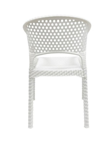 Sillón CALVIN, apilable, polipropileno blanco