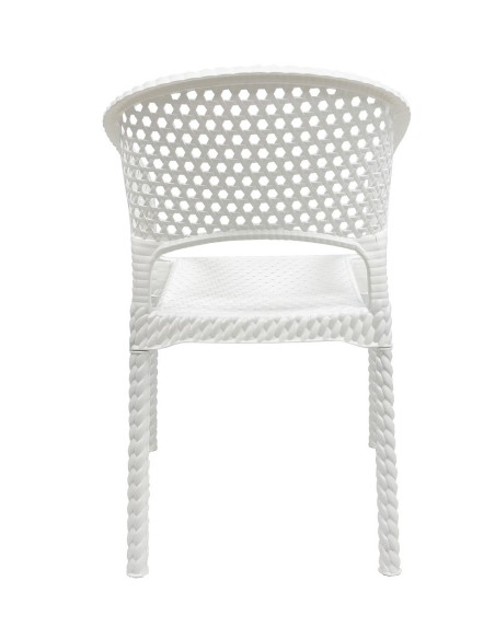 Sillón CALVIN, apilable, polipropileno blanco