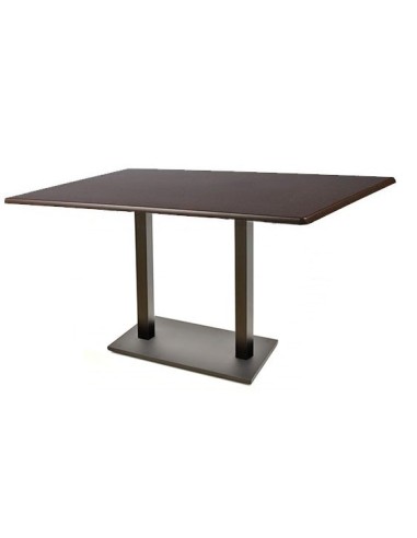 Mesa BEVERLY, negra, base rectangular y tapa de 120 x 80 cms. Color a elegir