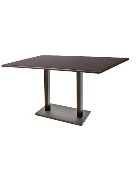 Mesa BEVERLY, negra, base rectangular y tapa de 120 x 80 cms. Color a elegir