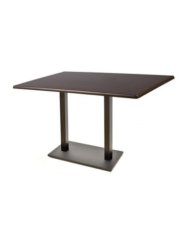 Mesa BEVERLY, alta, negra, base rectangular de 115 cms y tapa de 120x80 cms. Color a elegir