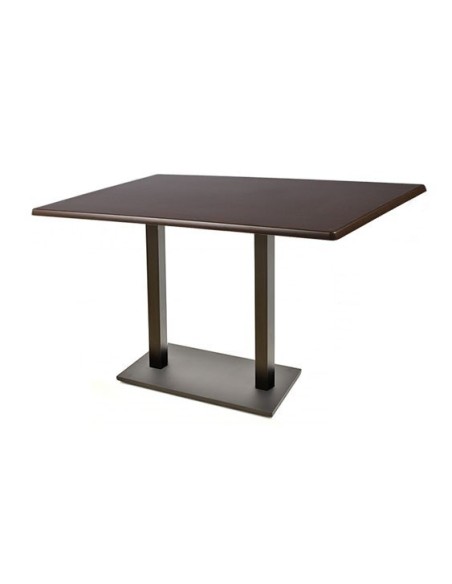 Mesa BEVERLY, alta, negra, base rectangular de 115 cms y tapa de 120x80 cms. Color a elegir