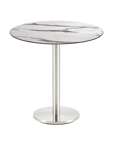 Mesa BENAGIL, acero inoxidable, base de 72 cms y tapa 70 cms. Color a elegir