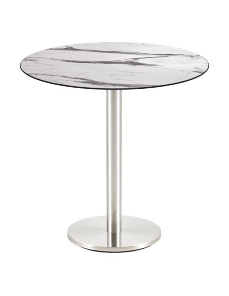 Mesa BENAGIL, acero inoxidable, base de 72 cms y tapa 70 cms. Color a elegir