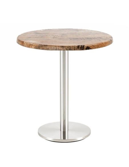 Mesa BENAGIL, acero inoxidable, base de 72 cms y tapa 70 cms. Color a elegir