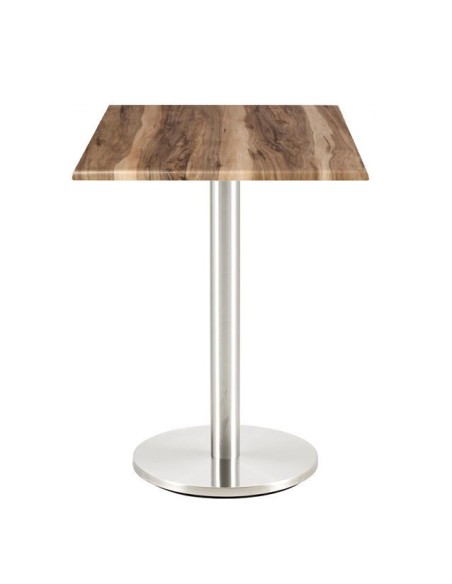 Mesa BENAGIL, acero inoxidable, base de 72 cms y tapa 70 x 70 cms. Color a elegir