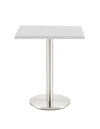 Mesa BENAGIL, acero inoxidable, base de 72 cms y tapa 80 x 80 cms. Color a elegir