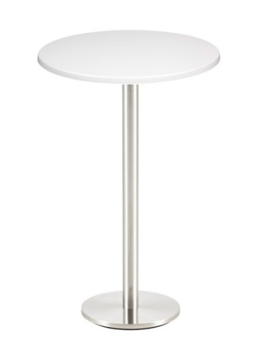 Mesa BENAGIL, alta, acero inoxidable, base de 110 cms y tapa 70 cms. Color a elegir