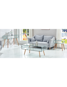 Mesa HOLANDA, madera, cristal, 55x40 cms 2