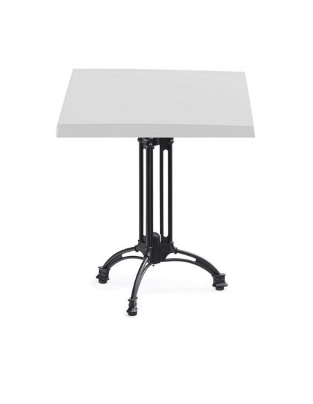 Mesa EIFFEL NEW, aluminio, 3 pies, negra, base de 70 cms y tapa 60 x 60 cms. Color a elegir