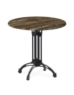 Mesa EIFFEL NEW, aluminio, 4 pies, negra, base de 70 cms y tapa 70 cms. Color a elegir