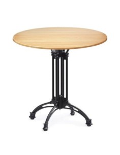 Mesa EIFFEL NEW, aluminio, 4 pies, negra, base de 70 cms y tapa 70 cms. Color a elegir 2