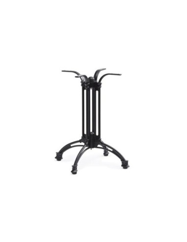 Mesa EIFFEL NEW, aluminio, 4 pies, negra, base de 70 cms y tapa 60 x 60 cms. Color a elegir