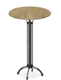 Mesa EIFFEL NEW, alta, aluminio, 4 pies, negra, base de 108 cms y tapa 60 cms. Color a elegir
