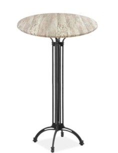 Mesa EIFFEL NEW, alta, aluminio, 4 pies, negra, base de 108 cms y tapa 60 cms. Color a elegir 2